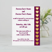 Onze 8-bit harten in wijnuitnodiging Folie Uitnodiging (Staand Voorkant)