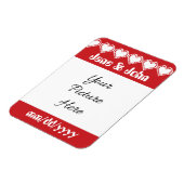 Onze 8-bit Hearts in Cherry Save-the-Date Magnet Magneet (Linkerzijde)