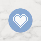 Onze 8-bit Hearts in Periwinkle Table Confetti (Kleine voorkant)