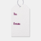 Onze 8-bit Hearts in Wine Gift Label Cadeaulabel (Achterkant)