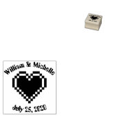 Onze 8-bits harten houten aankondigingsstempel rubberstempel (Gestempeld)