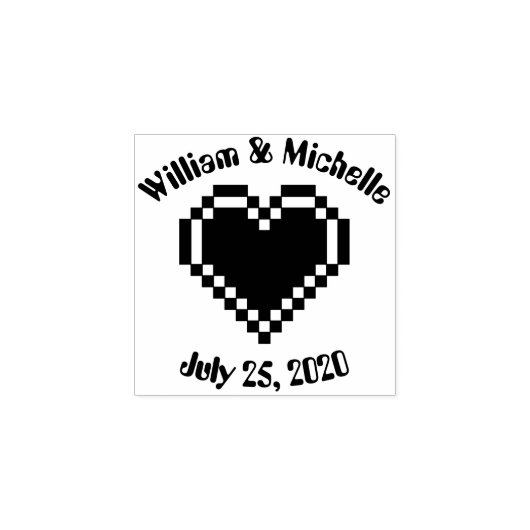 Onze 8-bits harten houten aankondigingsstempel rubberstempel (Afrduk)