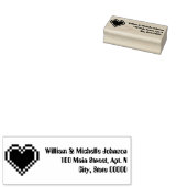Onze 8-bits harten houten adresstempel rubberstempel (Gestempeld)