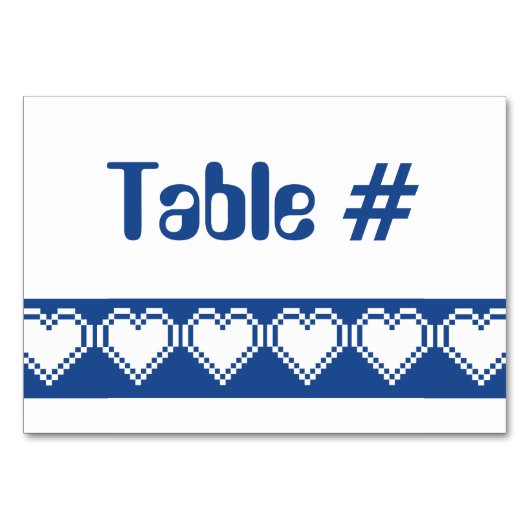 Onze 8-bits harten in blauwe Kaart (Voorkant)
