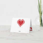 Onze 8-bits harten in Cherry Hartelijk dank Bedankkaart (Achterkant)
