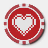 Onze 8-bits harten in Cherry Poker Chips (Voorkant)