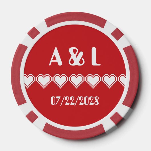 Onze 8-bits harten in Cherry Poker Chips (Achterkant)