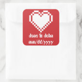Onze 8-bits harten in Cherry Sticker (Tas)