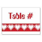 Onze 8-bits harten in Cherry Table Kaart (Achterkant)