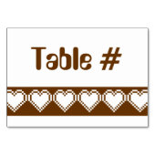 Onze 8-bits harten in Chocolate Table Kaart (Achterkant)