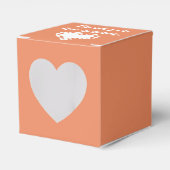 Onze 8-bits harten in Coral Favor Box Bedankdoosjes (Voorkant Zijde)