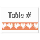 Onze 8-bits harten in Coral Table Kaart (Achterkant)
