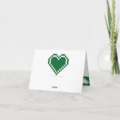 Onze 8-bits harten in de Groene Dank u Kaart (Achterkant)