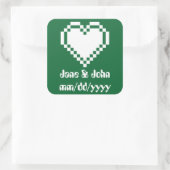 Onze 8-bits harten in de groene Sticker (Tas)
