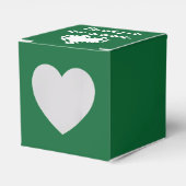 Onze 8-bits harten in de groene voetendoos bedankdoosjes (Voorkant Zijde)