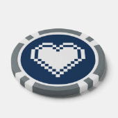 Onze 8-bits harten in de marine poker chips (Enkel)