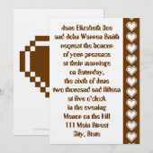 Onze 8-bits harten in de Uitnodiging van het Koekj (Voorkant / Achterkant)