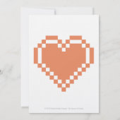 Onze 8-bits harten in de uitnodiging voor het huwe (Achterkant)