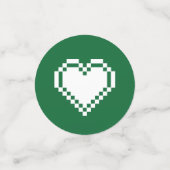 Onze 8-bits harten in groene tafel Confetti (Kleine voorkant)