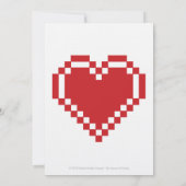 Onze 8-bits harten in kersenbruiloft uitnodiging (Achterkant)
