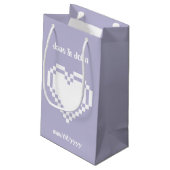 Onze 8-bits harten in Lavender Gift Bag Klein Cadeauzakje (Achterkant Gekanteld)
