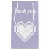 Onze 8-bits harten in Lavender Gift Bag Klein Cadeauzakje (Voorkant)