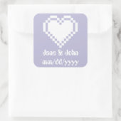 Onze 8-bits harten in Lavender Sticker (Tas)