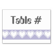Onze 8-bits harten in Lavender Table Kaart (Achterkant)