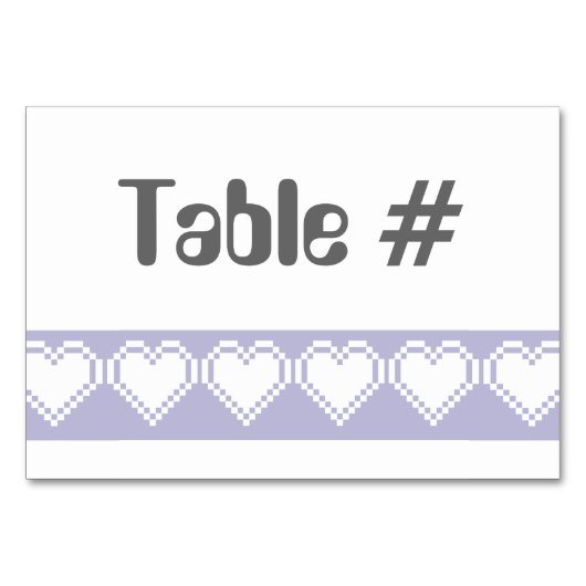 Onze 8-bits harten in Lavender Table Kaart (Voorkant)