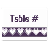 Onze 8-bits harten in Paarse tafel Kaart (Achterkant)