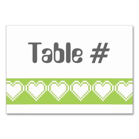 Onze 8-bits harten in Peridot Table Kaart (Voorkant)