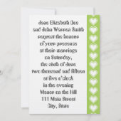 Onze 8-bits harten in Peridot Wedding Invitation Kaart (Voorkant)