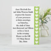 Onze 8-bits harten in Peridot Wedding Invitation Kaart (Staand voorkant)