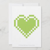 Onze 8-bits harten in Peridot Wedding Invitation Kaart (Achterkant)