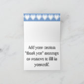 Onze 8-bits harten in Periwinkle Hartelijk dank Bedankkaart (Binnen)