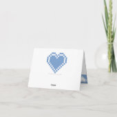 Onze 8-bits harten in Periwinkle Hartelijk dank Bedankkaart (Achterkant)