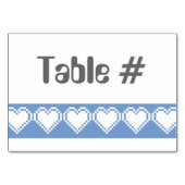 Onze 8-bits harten in Periwinkle Table Kaart (Achterkant)