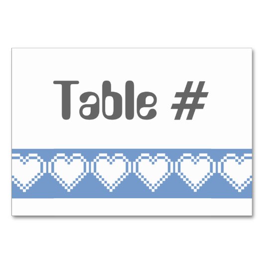 Onze 8-bits harten in Periwinkle Table Kaart (Voorkant)