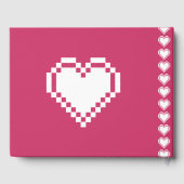 Onze 8-bits harten in Raspberry Guest Book Gastenboek (Achterkant)