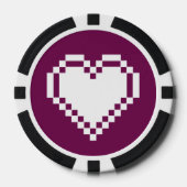 Onze 8-bits harten in wijn poker chips (Voorkant)