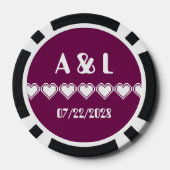 Onze 8-bits harten in wijn poker chips (Achterkant)