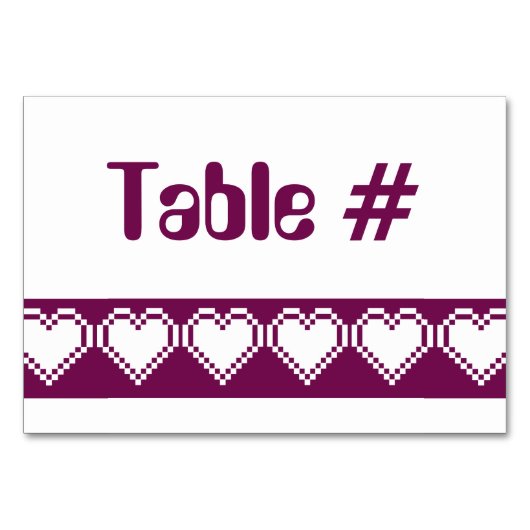Onze 8-bits harten in Wijntafel-Kaart Kaart (Voorkant)