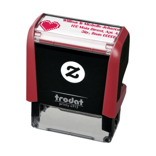 Onze 8-bits harten zelfinktende adresstempel  stempel (Product)