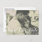 Onze aankondiging van de bruiloft opslaan briefkaart (Voorkant / Achterkant)