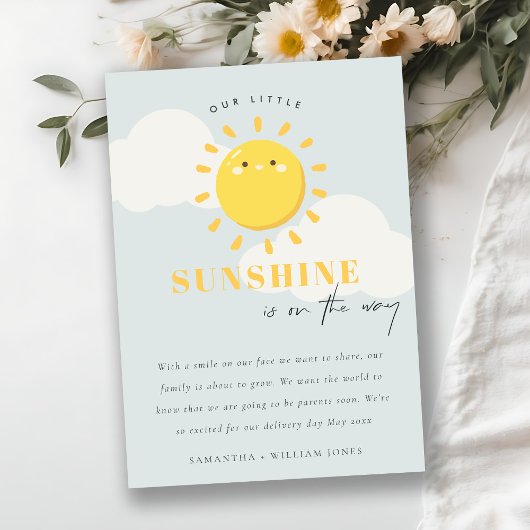 Onze aankondiging van de kleine zonnige blauwe jon