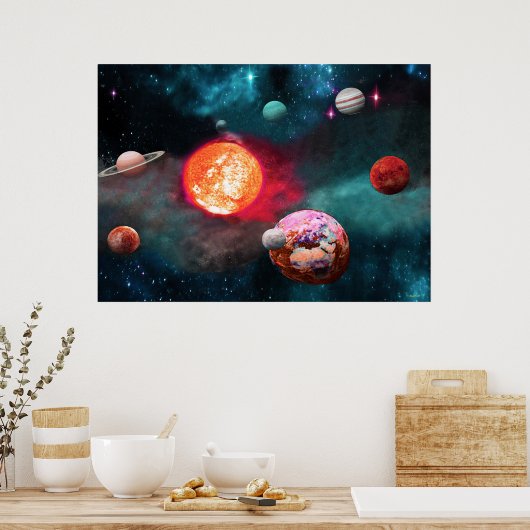 ONZE AARDE EN ZIJN BUURLANDEN POSTER (Keuken)