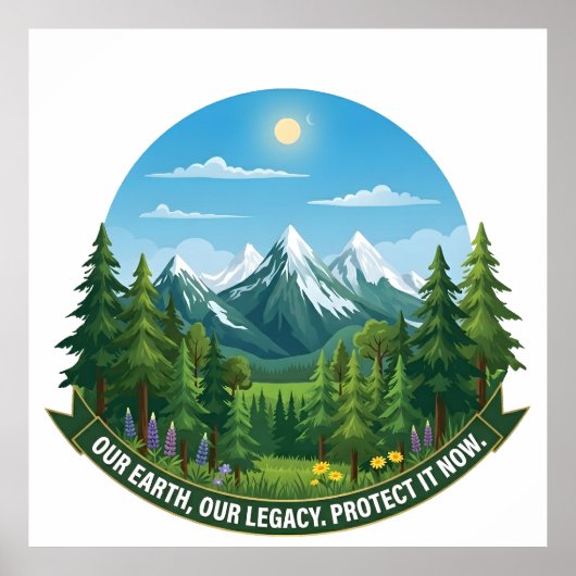 Onze Aarde & Erfgoed Natuur Landschap Eco Bewustzi Poster (Voorkant)