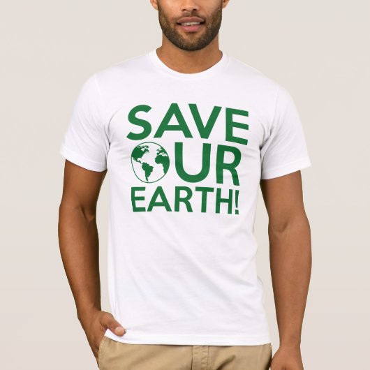 Onze aarde redden t-shirt (Voorkant)