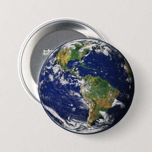 Onze aarde ronde button 7,6 cm (Voorkant /achterkant)