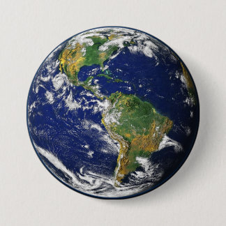 Onze aarde ronde button 7,6 cm